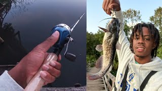 FLATHEAD CATFISH CATCH AND COOK FOR THE FIRST TIME catchandcook flatheadcatfish treezyinc [upl. by Lizzie]