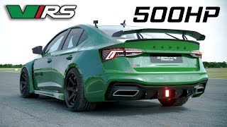 500HP SKODA HYPER OCTAVIA VRS Modified Concept DRAG RACE 14 Mile  Zephyr Designz [upl. by Eyanaj]