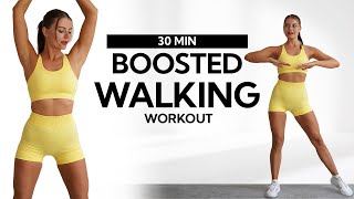 30 MIN BOOSTED WALKING WORKOUT FOR WEIGHT LOSS No Jumping Fat Burning [upl. by Skillern350]