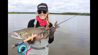 IFISHTV Cristy Fly Fishes Alaska  Alagnak River [upl. by Meece]