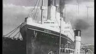 Real footage of RMS Olympic heading to the breakers yard [upl. by Enirehtakyram]