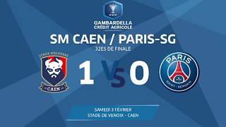 Coupe GambardellaCA 32es de finale  SM CaenParis SG 10 le résumé I FFF 2018 [upl. by Anon]