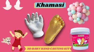 Hand Foot Casting Process For Baby How To Make 3D Hand Molding Casting  hand foot casting tutorial [upl. by Aitahs]