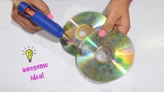 Best Reuse Idea With Old Cds How To Recycle Old Cds [upl. by Kleon]