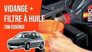 Vidange et changement du filtre à huile PEUGEOT 206 14i 🛢 [upl. by Ramat867]