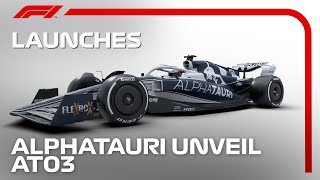 2022 Car Launches AlphaTauri Unveil The AT03 [upl. by Oruhtra]