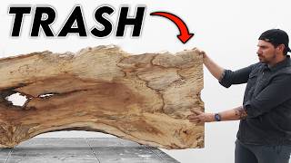 Turning Trash Wood To Stunning Table [upl. by Lela126]