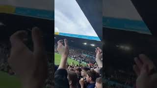 Spurs fans sing “Tottenham get battered everywhere they go” at Leeds United [upl. by Angrist]