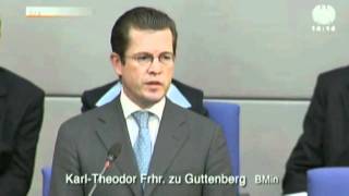 Spießrutenlauf Guttenberg vs Trittin Fragestunde im Bundestag 23022011 [upl. by Neelhtac]