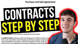 How to Fill Out CONTRACTS Purchase and Sales Agreement and Assignments  Wholesaling Real Estate [upl. by Varipapa464]