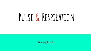 شرح سكشن الـ Pulse amp Respiration  كورس Fundamental of Nursing [upl. by Haimrej491]