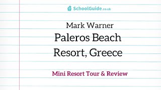 Review of Mark Warner Holidays Paleros Beach Resort Greece [upl. by Fabriane883]