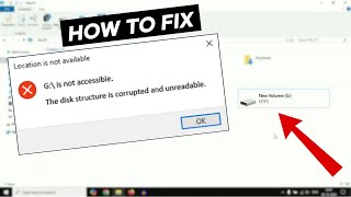 The Disk Structure is Corrupted and Unreadable  2 Ways to Fix [upl. by Lewse]