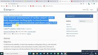 2021Noninvasive measurement of cardiac output wholebody impedance cardiograph [upl. by Roter]