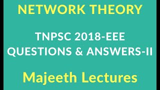 TNPSC 2018 QampA EEE ELECTRIC CIRCUIT ANALYSISII [upl. by Akenehs]