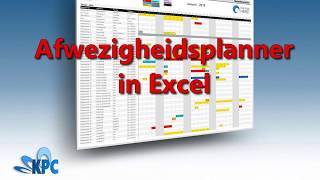 Afwezigheidsplanner in Excel [upl. by Llewon214]