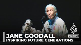 Famed Jane Goodall inspires in Chile promoting conservation and hope for the planets future [upl. by Ylagam]