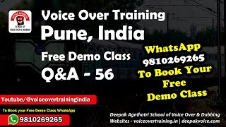 Voice Over Training Pune India  Free Demo Classes QampA56  deepakvoicecom  WhatsApp 9810269265 [upl. by Kehoe]