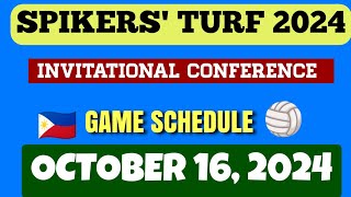 SPIKERS TURF 2024 INVITATIONAL CONFERENCE  GAME SCHEDULE [upl. by Leahcimed]