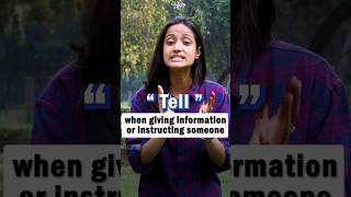 Say  Ask  Tell  Talk  Whats the difference english learnenglish viralvideo englishgrammar [upl. by Fenelia]