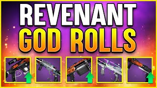 NEW META The MUST HAVE Revenant God Roll Weapons Destiny 2 [upl. by Nalliuq]