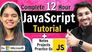 JavaScript Tutorial 2024 for Beginners to Pro with Notes Projects amp Practice Questions [upl. by Myke]