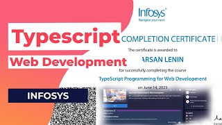 Infosys Typescript Web Developement Infosys certification [upl. by Amaryl402]