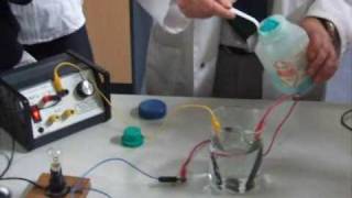 electrolysis of copper chloride solutionwmv [upl. by Landa548]