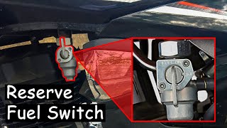 Motorcycle Reserve Fuel Switch Explained in Full Details Hindi  Praks Bikers Guide [upl. by Kcirderfla]