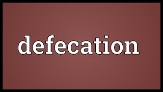 Defecation Meaning [upl. by Semaj417]