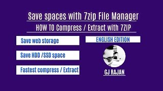 How to Compress  Decompress  Extract  Large  Massive files with 7zip English version [upl. by Levenson]