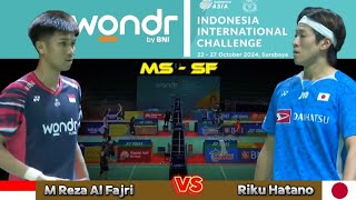 Indonesia International Challenge 2024 Badminton  SF  M Reza Al Fajri INA vs Riku Hatano JPN [upl. by Eel22]