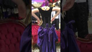 The easy way to lace yourself into an underbust victorian corset [upl. by Ybot]