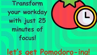 Ditch Distractions and Embrace the Focus Discover the Pomodoro Secret [upl. by Aleicarg379]