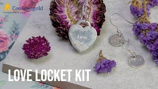 Sterling silver Love Locket heart pendant and earring jewellery making project [upl. by Edras608]