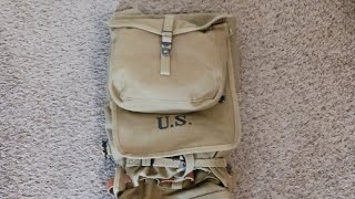 WW2 AMERICAN M1928 HAVERSACK DETAILSHOW TO [upl. by Cyrus]