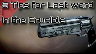 How to Wreck with Last word in the Crucible 5 Tips aggressive build [upl. by Teik113]