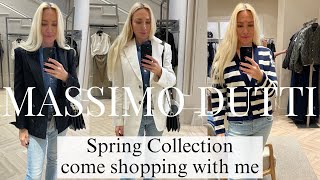 MASSIMO DUTTI HAUL TRY ON SPRING COLLECTION  COME SHOPPING WITH ME TO MASSIMO DUTTI [upl. by Nodnarb]