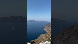 Santorini hotel view santorini santorinigreece greece sea boat travel greekisland sun [upl. by Siron]