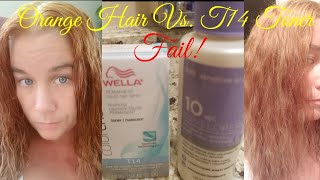 Orange yellow hair vs T14 Wella toner [upl. by Sande595]