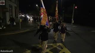 North Ballymena Protestant Boys No3  ABOD Burning Lundy Parade  Ballymena 180823 4K [upl. by Esinev385]