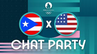 Puerto Rico v USA  Mens Olympic Basketball Tournament Paris 2024  Chat Party ⚡🏀 [upl. by Shelden]