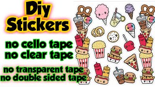 Diy Stickershomemade stickers without clear tapehandmade stickers without cellotapecraftchallenge [upl. by Annahahs]