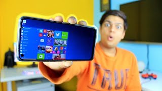 windows 10 ko mobile mein kaise chalayen how to install windows 10 in mobile phone [upl. by Aoniak]