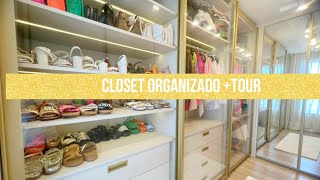 Organização completa no closet  tour detalhado [upl. by Warder]