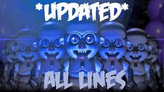 Bidybab  All New Custom Night Voicelines with Subtitles  FNaF Sister Location [upl. by Eedebez]