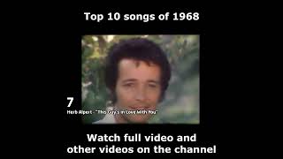 Top 10 songs of 1968 [upl. by Dnomder]