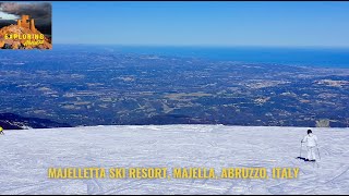 Majelletta WE Abruzzo Maiella Italy Exploring Abruzzo  Italia Ski resorts Sciare con vista mare [upl. by Cassandre]