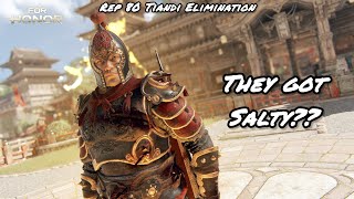 THEY GOT SALTY Rep 80 Tiandi Elimination  For Honor [upl. by Sonafets]