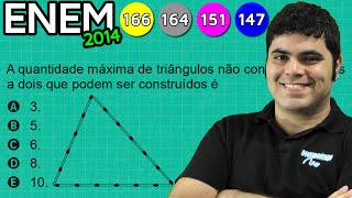 ENEM 2014 Matemática 12  Desigualdade Triangular e Condição de Existência com Palitos de Fósforo [upl. by Orson]